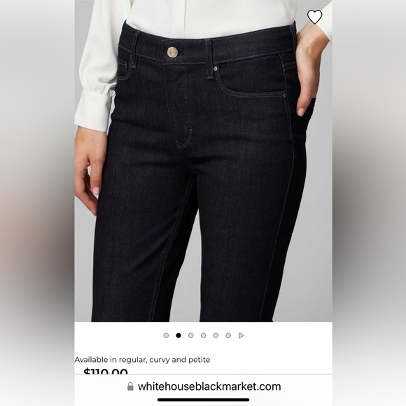 WHBM Skinny Sculpt Dark Blue Denim Jean Size-12 - Picture 2 of 6